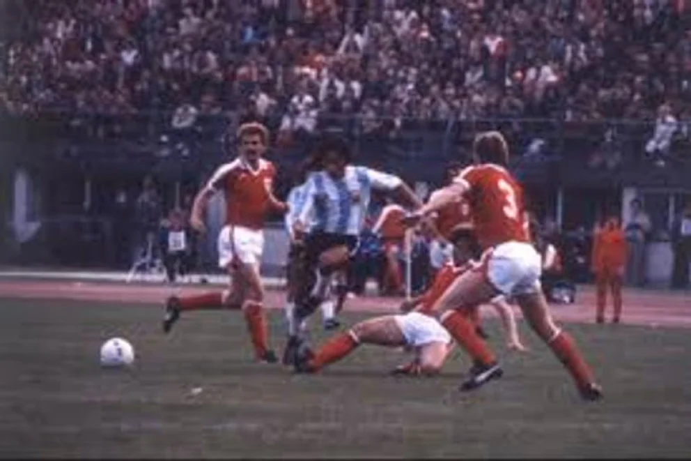 Imagen del amistoso entre Argentina y Austria en 1990.
